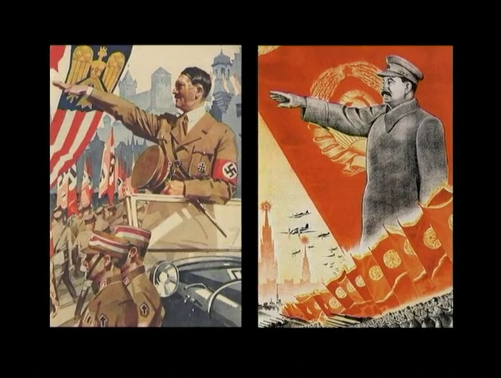 Nazi vs Soviet propaganda posters.